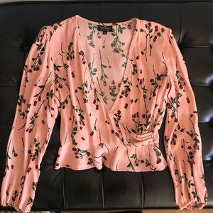 Topshop Floral Print Blouse